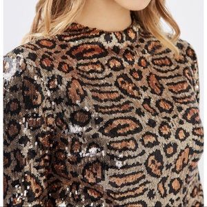 TopShop Leopard Sequin Dress